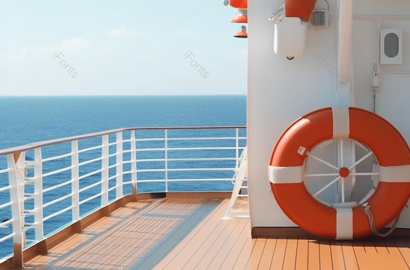 航行中的邮轮上浮标和甲板,高清,摄影图,摄影图片,图片大全,摄影图免费下载